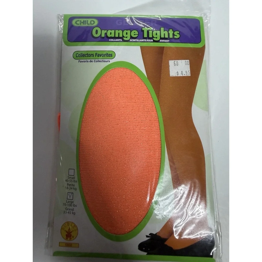 Lil Tights Girls Kids Orange Pick Your Size L Costume Dance H-3